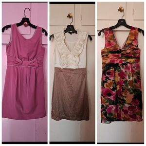 Chic Pink Bow-Accent Mini Dress